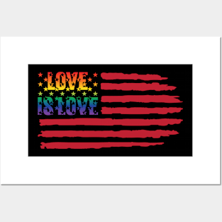 Pride Month Merchandise v7 "American Love Is Love" Posters and Art